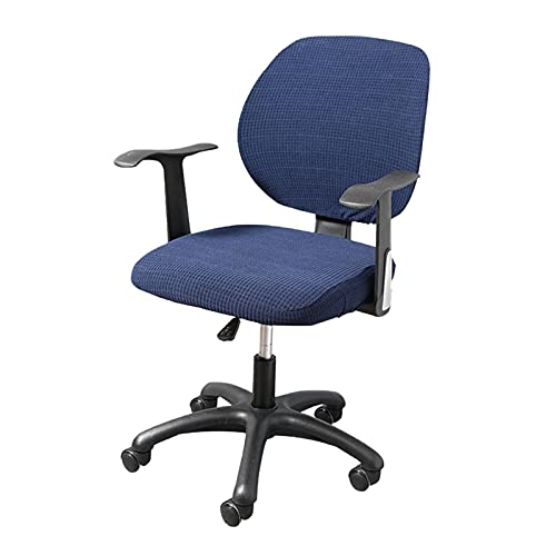 DAMENGOTA Funda para silla de oficina, elástico elástico para silla de ordenador, protector de silla giratoria de oficina (azul marino) Cover