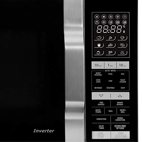 Sharp R890S 4-in-1 Flatbed Mikrowelle mit Heißluft, Grill und Konvektion / 28 L / 900 W / 1100 W Quarzgrill / 2100 Konvection / 14 Automatikprogramme / Gewicht- und zeitgesteuertes Auftauen / schwarz 7 Sharp R890S 4-in-1 Flatbed Mikrowelle mit Heißluft, Grill und Konvektion / 28 L / 900 W / 1100 W Quarzgrill / 2100 Konvection / 14 Automatikprogramme / Gewicht- und zeitgesteuertes Auftauen / schwarz