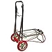 Produktbild KEKEYANG Shopping Trolley mit flachem Boden Haushalt klappbaren tragbaren Mute Trolley Car Einkaufswagen Garden Trolley Gummi Two Wheel Home Anhänger Aluminiumlegierung Last 100kg Wagen (Farbe: rot) W