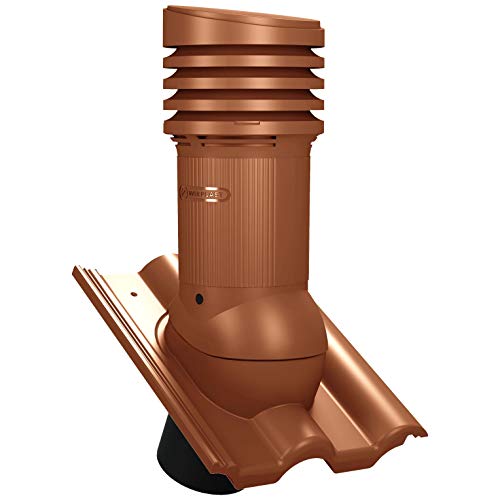 Preisvergleich Produktbild Entlüfterkamin EVO DN150 für Braas - Frankfurter, Benders - Mecklenburger, ProDach - Doppelrömer Dachziegel Dachlüfter Lüfter (RAL 8004 - Ziegelrot)