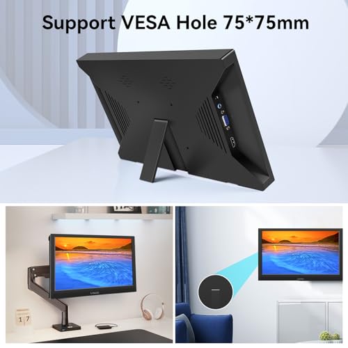 Image of 13.3-Inch Portable Monitor HDMI Monitor 1366 * 768P 60HZ HD with Built-in Dual Speakers, Game Console Monitor, HDMI Type-C Suitable for Laptops /Computers /PC /Mac /PS5 /4