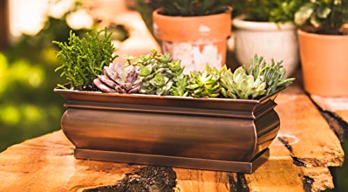 H Potter Herb Planter Pots Succulent Window Box Rectangular Indoor Outdoor Flower Garden Planters Dimensions 16 X 6 X 5.75 Inches #TOP3