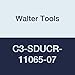 Walter Tools C3-SDUCR-11065-07 Tool Steel Boring Bar, Right Hand, 0.787" Minimum Bore Diameter, 1.89" Maximum Bore Depth, 2.559" Length