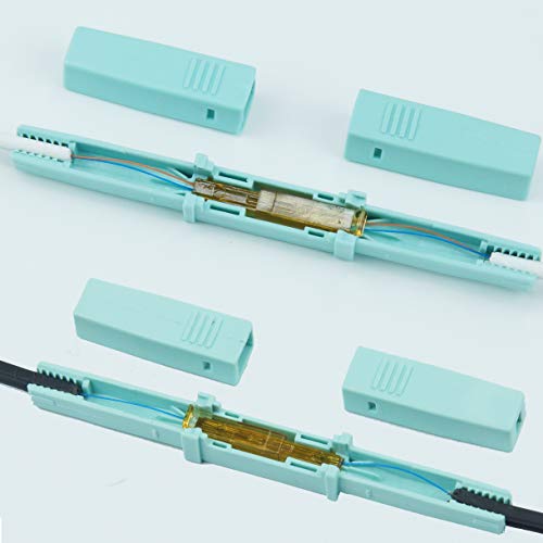 10Pcs Leite Fiber Optic Quick Connectors With Tools Fiber Fast Connectors Singlemode/Multimode Mechanical Splice Connectors Adapter For Drop Cable/Server Rack/Patch Panel/Repair Of Fiber Cable #TOP1