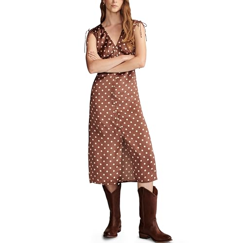 Image of Lucky Brand Women's Satin Button Through Midi Dress