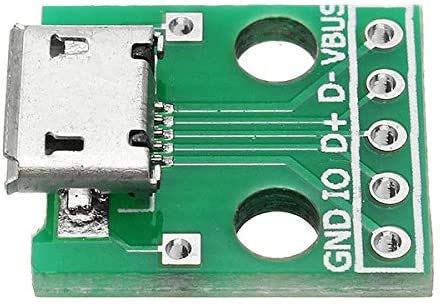 5 Pezzi Micro USB Adattatore Connettore Femmina Tipo PCB – Convertitore Per Saldature E Riparazioni