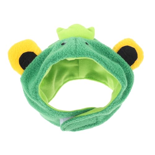 ifundom Adorable Pet Costume Hat Cute Frog Cosplay Headwear for Dogs Cats Soft Cotton Material for Parties Festivals Birthdays Photo Shoots Easy to Durable Design