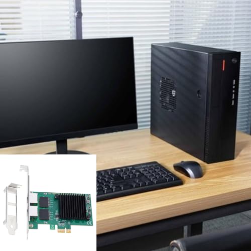 Tarjeta de red 2 puertos I350T2 I350AM2 Chip PCIE 1X a 2X 10/100/1000Mbps Gigabit Ethernet para Ethernet Gigabit miniatura 4