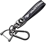 DSVI Car Keychain Keyring Fit Mustang Snake Speedstar Evos Everest GT Shelby, Leather Keychain Lanyard for Car Key Fob Holder, Souvenir/Gifts