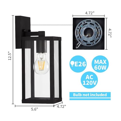 Applique extérieure rétro en fer résistant aux intempéries pour sécuriser le jardin