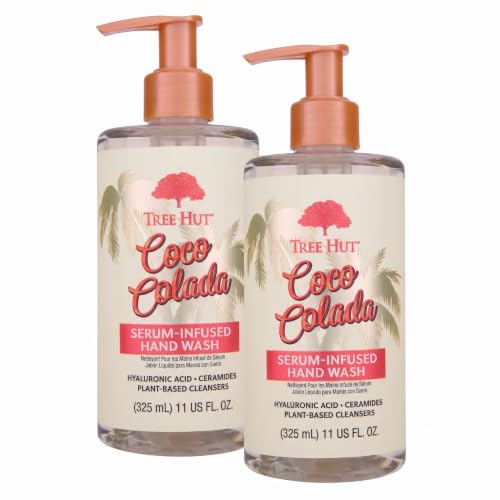 Tree Hut Coco Colada Serum Infused Hand Wash, Nourish &amp; Hydrate Hands with Strengthening Skin Care, Long Lasting Scent, Cleanse &amp; Lock in Moisture, 11 fl oz. (Pack of 2)