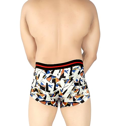 Image of Regular Fit Printed Cotton Trunks for Men |Combed Cotton, Stretchy Fabric, Anti-Bacterial and Microfibre Waistband (TKP)