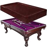 iCOVER Pool Table Cover Outdoor Heavy Duty Leather Waterproof Billiard Table Covers 7ft Brown