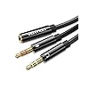 VENTION Audio Splitter Kabel 3.5 mm Vrouwelijke naar Dual Mannelijke Y-Adapter met Headset en Microfoon voor PC Laptop…