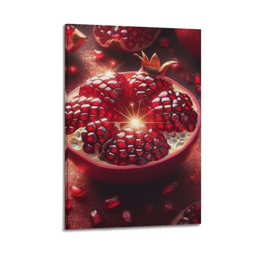 Poster sur toile graines de grenade QXYUIN cadre 30x45 cm