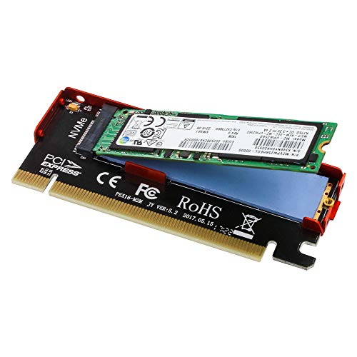 MMCRRX M.2 Ultraspeed PCIe con l'alluminio (ultra-sottile) dissipatore di calore, compatibile con PCIE3.0 X16 / X8 / X4 NVME SSD 2230/2242/2260/2280