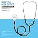 AIESI® Flachkopf Stethoskop Professionelles für Kinder in schwarzer farbe DOCTOR MINI SCOPE, Garantie 24 monate