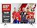 TCL 85T8C 85” QLED 4K 144Hz HDR UHD TV, Smart TV Powered by Google TV (Dolby Vision & Atmos, 144Hz Motion Clarity Pro, FreeSync, Onkyo 2.1 Sound, Voice Control, Compatible with Google Assistant Cast)