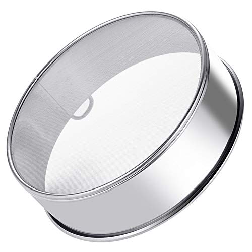Falytemow Flour Sifter 20 cm Round Flour Sieve Strainer with 60 Mesh Premium Rustproof Stainless Steel Fine Mesh for Baking