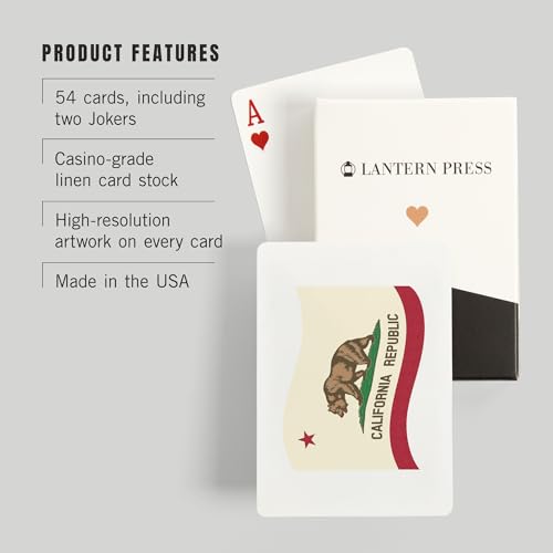 Baraja Poker California State Flag 52 Cartas miniatura 3