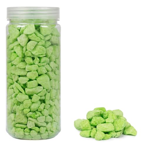 HEKU 30336-16: Piedras Decorativas Color Verde Claro, 750 g, en Bote resellable