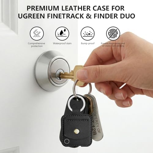 TUOOUT Premium PU Leather Protective Cases for UGREEN FineTrack and UGREEN Finder Duo Case: Scratch-Resistant, Stain-Resistant, Waterproof, and Anti-Loss Design. 2-Pack. - 5
