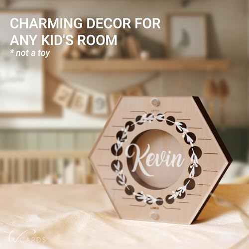 Image of Personalized Baby Teeth Keepsake Box - Custom Wooden Tooth Storage Girl Boy - Baby First Haircut Souvenir - Holder Organizer