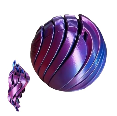 Fidget Toy, Stress Relief Toy, 3D Printed Toys, Stress Relief Ball, Anxiety Relief Toys for Adults and Kids, Fidget Toys Adults, Focus Aid for Students and Office Workers, Red Blue Gradient Color