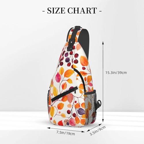 Mochila tipo bandolera estampado hojas para mujer y hombre miniatura 4