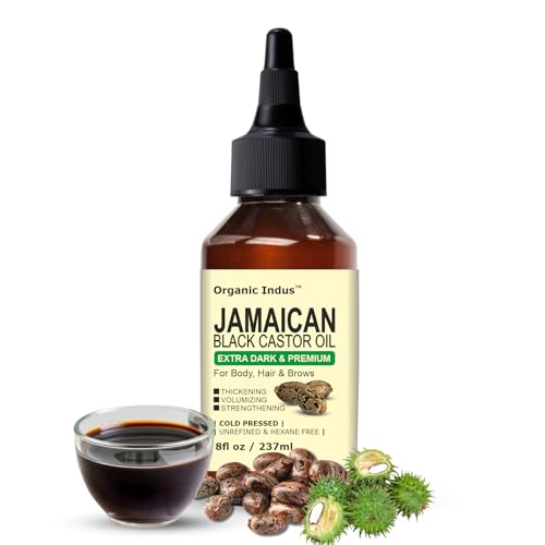 Organic Indus Extra Dark Jamaican Black Castor Oil for...
