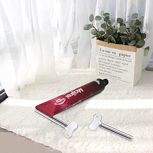 zocone toothpaste squeezer 6pcs metal tube squeezer key stainless steel toothpaste roller tube wringer for paint cream cosmetic and hair dyee