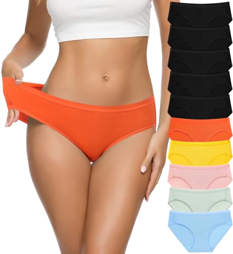 Image of CULAYII Women's Cotton Bikini Panties, High-Cut Full Coverage Stretch Cool Underwear for Women