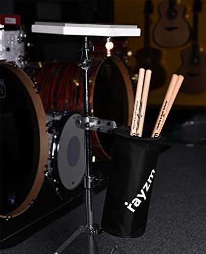 Rayzm Drumstick Halter/Trommelstockhalter/Trommelstock Tasche Beutel, Nylon Mallet/Brush/Beater Stickhalter mit Aluminium-Klemme für Drum Kits & Notenständer, bis zu 12 Paar Sticks - Image 7