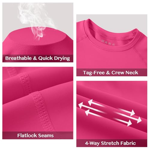 Youth Boys Compression Shirt Long Sleeve Kids Football Baseball Soccer Undershirt Quick Dry Athletic Base Layer4