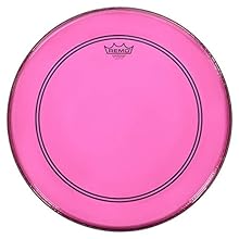 REMO PowerstrokeP3 Colortone's medium-strength, single-layer bass drum heads (single-layer 10-mil Mylar film) produce a focused and warm tone with distinctly mid-and low frequency components and clearly defined attack. The additional inlay ring provi...