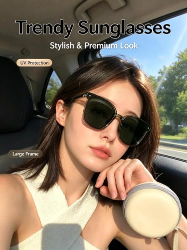 ChayWillow Foldable Oversized Square Sunglasses with UV Protection - image 4