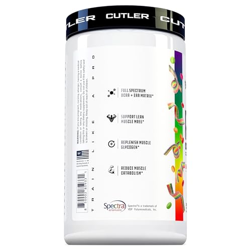 Image of Repair Post Workout Recovery Drink: Fast Absorbing Carbohydrates (Waxy Maize + Cluster Dextrin) and BCAA /EAA for Advanced Muscle Recovery, Sour Rainbow Candy, 20 Servings