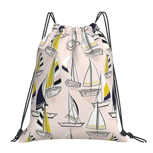 Borse con coulisse con stampa di schizzo rosso vela zaino da palestra borsa cinch da viaggio per sport da spiaggia per donna uomo bianco taglia unica Bianco One Size