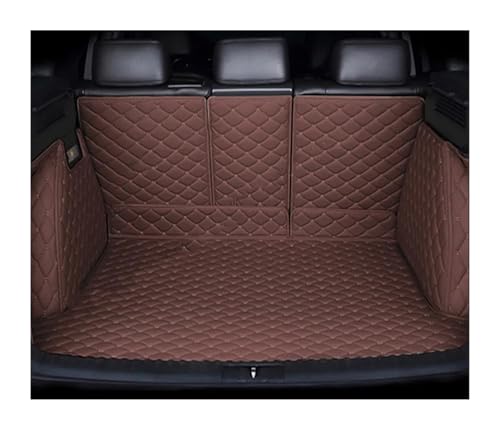 Tapis de coffre voiture pour VW Tiguan 5 places 2016-2023 marron