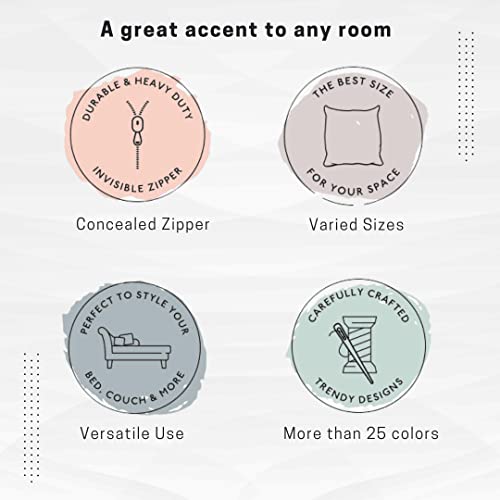Image of AURAVE Cotton 210 TC Cushion Cover with Concealed Zipper Multi-Usage Sponge Lining, Piped Edges for Soft Living Room Solid Cushion Cases Cover Pack of 1 (12 inchx12 inch Aqua Green)
