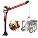 ROCK-HULK 1100lb Folding Truck Crane 3500lb 12V Electric Winch, 360° Swivel Painted Steel Jib with Infrared Remote for Pickup Trucks