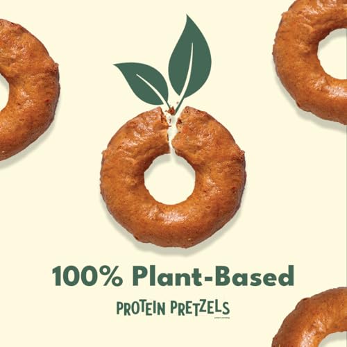 Crisp Power High Protein Pretzels, Sea Salt, High Protein Snack, 28G Protein, Low Carb, Crunchy, No Added Sugar, Keto-Friendly Snack, 1.75 oz Bags, 6 Pack, Vegan, Plant-Based, Keto