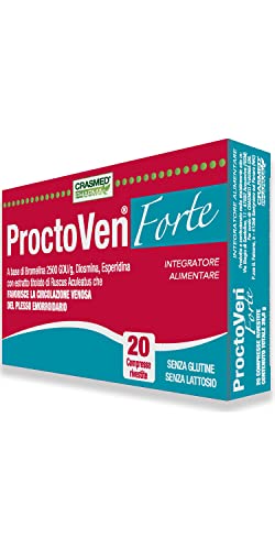 Proctoven Forte Emorroidi [ 20 Compresse ] - Integratore Plesso Emorroidario, Diosmina, Bromelina,...