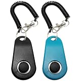 HoAoOo Pet Training Clicker with Wrist Strap - Dog Training Clickers (Black +Lake Blue)