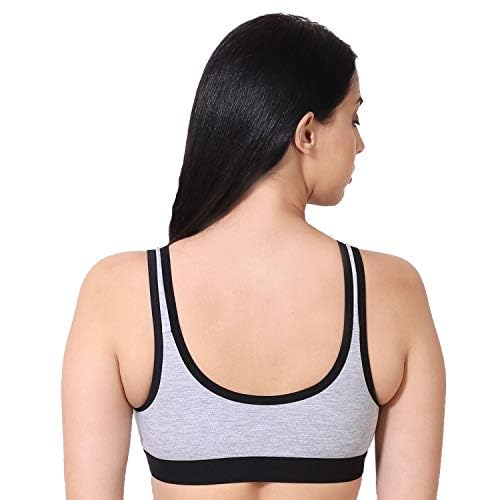 Image of new blue eyes Women Cotton Non-padded Sports Bra (Pack of 3)