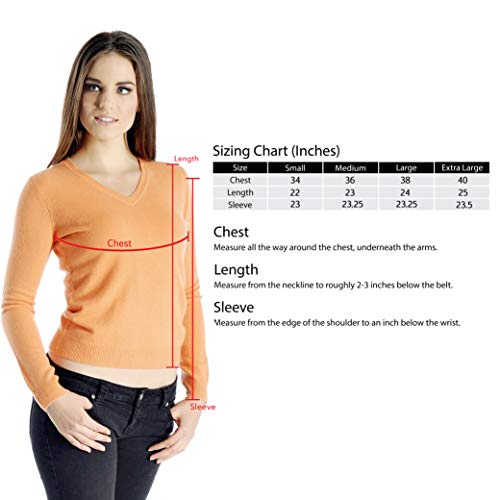 Cashmere Boutique womens Long Sleeve Fitted Style 100% Cashmere V Neck Sweater4