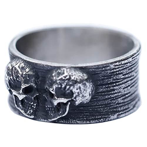 Image of 2023 Skull Ring Cool Evil Death Punk Rock Stainless Steel Rings Aly Style Jewelry