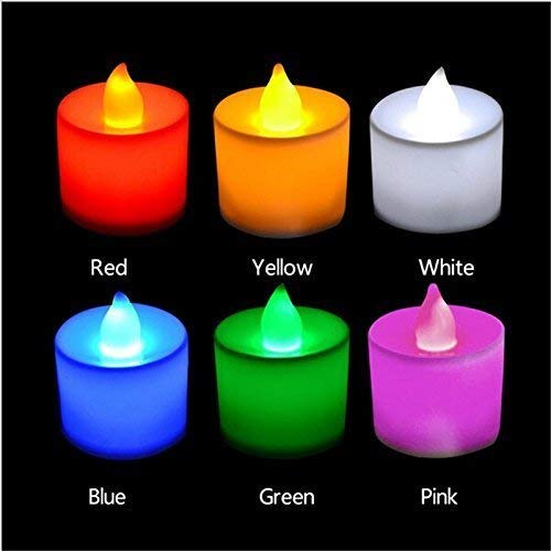 【134個セット】LEDキャンドル電池付き Amazon.co.jp : LED キャンドルライト, 電池付き,7色点滅,24個セット