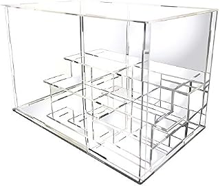 DIETSON Self-Assembly Multi Mirrored Acrylic Display Case Clear Showcase Store Box Dustproof