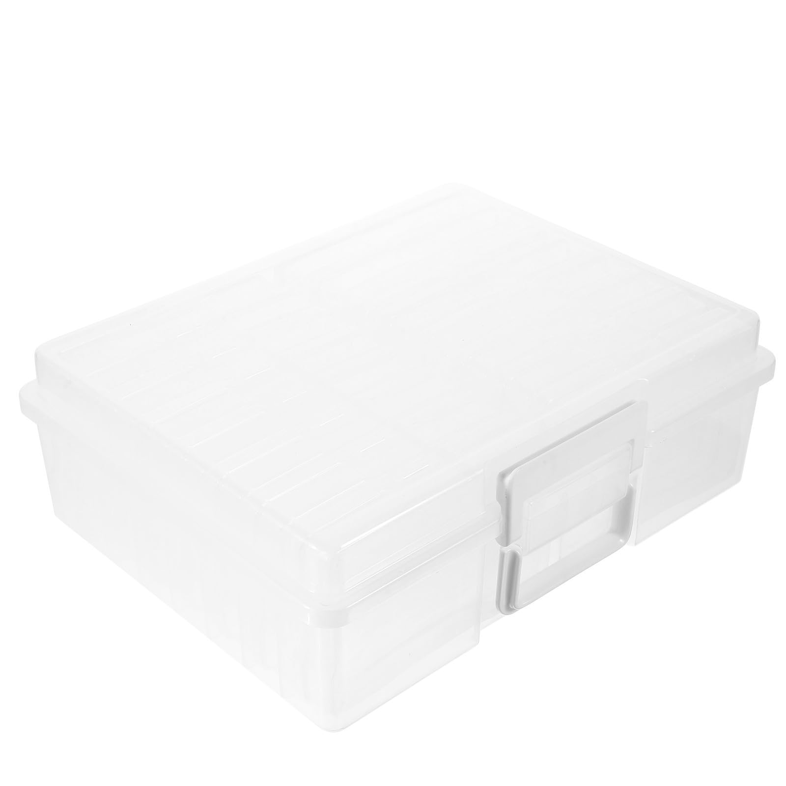 DOITOOL Fotoaufbewahrungsbox mit Deckel aus Pp, Große Kapazität, Tragbar